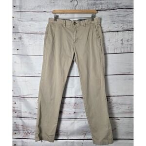Vineyard Vines Mens Pants Size 33x30   Beige Khaki Chino Breaker Pant Flat Front